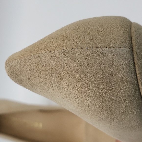 566- Salone Monet Anita Nude Suede Heels Women’s Size 11M NWT w/ Box - Picture 15 of 16